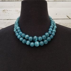 Forever21 teal bead necklace